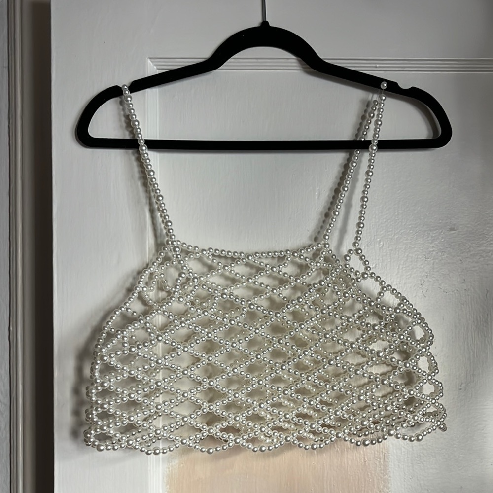 Pearl Beaded Tank Top